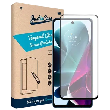 Just in Case Gehärtetes Glas Edge to Edge Displayshutzfolie Motorola Moto G200
