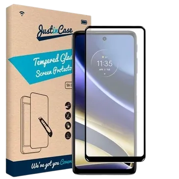 Just in Case Gehärtetes Glas Edge to Edge Displayshutzfolie Motorola Moto G51