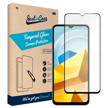 Just in Case Gehärtetes Glass Edge To Edge Displayschutzfolie Poco M5