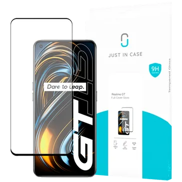 Just in Case Gehärtetes Glas Edge to Edge Displayschutzfolie Realme GT