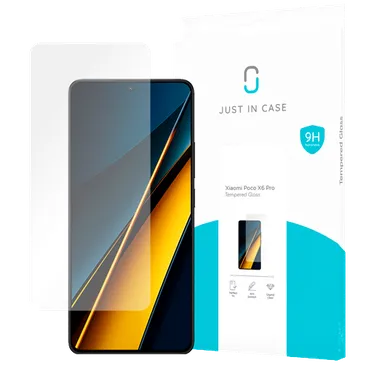 Just in Case Gehärtetes Glas Clear Displayschutzfolie Poco X6 Pro