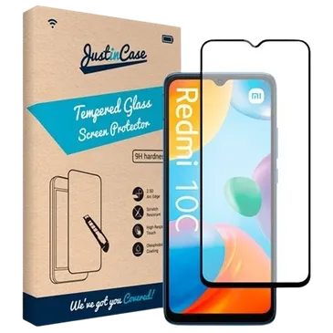 Just in Case Gehärtetes Glas Edge to Edge Screenprotector Xiaomi Redmi 10c