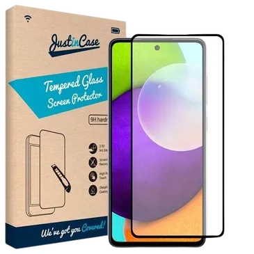 Just in Case Gehärtetes Glas Edge To Edge Displayschutzfolie Schwarz Samsung Galaxy A52/A52s