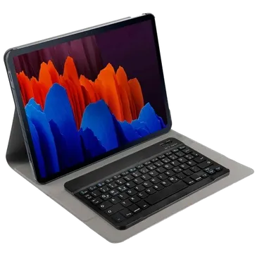 Just in Case Premium QWERTZ Bluetooth Tastatur Case Schwarz Samsung Galaxy Tab S7 FE