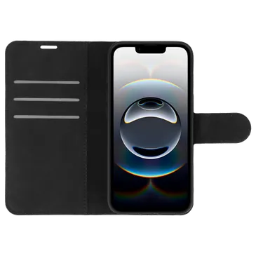 Just in Case Pu-Leder Book Hülle Schwarz Apple iPhone 16e