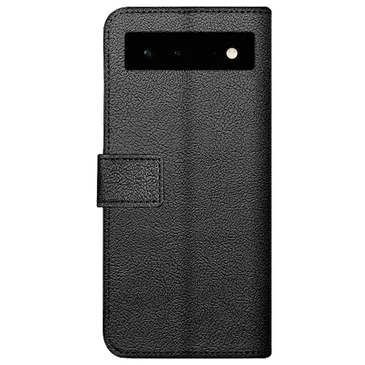Just in Case Pu-Leder Book Hülle Schwarz Google Pixel 6a