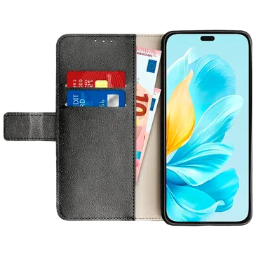 Just in Case Pu-Leder Book Hülle Schwarz Honor 200 Lite