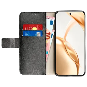 Just in Case Pu-Leder Book Hülle Schwarz Honor 200