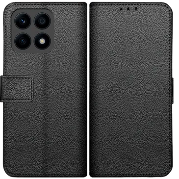 Just in Case  Pu-Leder Book Hülle Schwarz Honor X8a