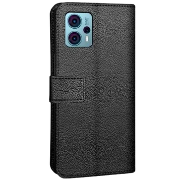 Just in Case Pu-Leder Book Hülle Schwarz Motorola Moto G13