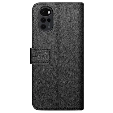 Just in Case Pu-Leder Book Hülle Schwarz Motorola Moto G22