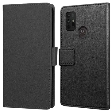 Just in Case PU-leder Book Case Schwarz Motorola Moto G30