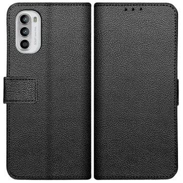 Just in Case PU-leder Book Case Schwarz Motorola Moto G52