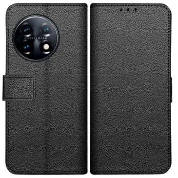 Just in Case Pu-Leder Book Hülle Schwarz OnePlus 11