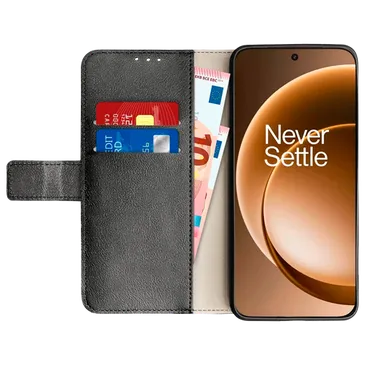 Just in Case PU-Leder Book Hülle Schwarz OnePlus 15