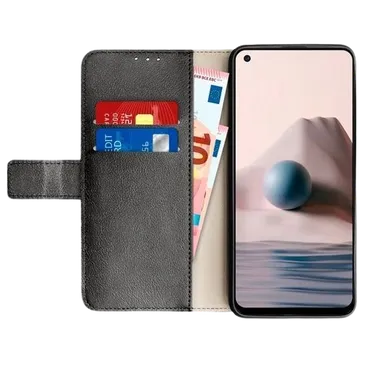 Just in Case Pu-Leder Book Hülle Schwarz OnePlus Nord 2T