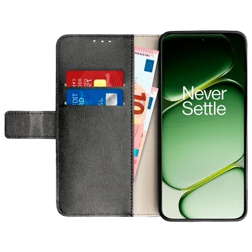 Just in Case PU-Leder Book Hülle Schwarz OnePlus Nord 6