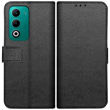 Just in Case PU-Leder Book Hülle Schwarz OPPO A5/A5 5G