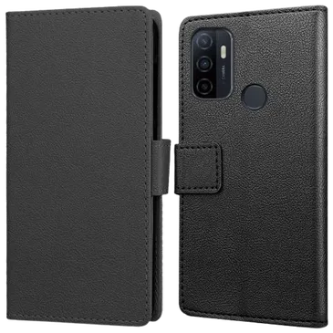Just in Case PU-leder Book Case Schwarz Oppo A53/A53s