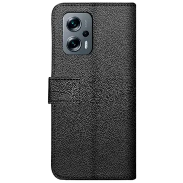 Just in Case Pu-Leder Book Hülle Schwarz Poco X4 GT