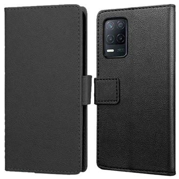 Just in Case PU-leder Book Case Schwarz Realme 8 5G/Narzo 30 5G