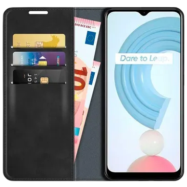 Just in Case PU-leder Book Case Schwarz Realme C21Y/C25Y