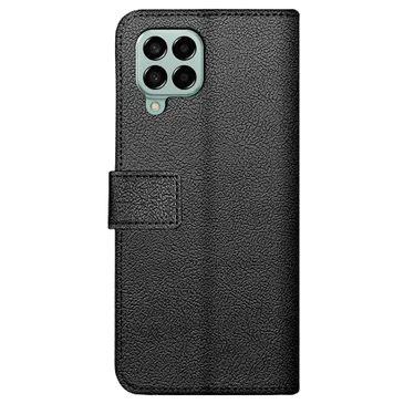 Just in Case Pu-Leder Book Hülle Schwarz Samsung Galaxy M33