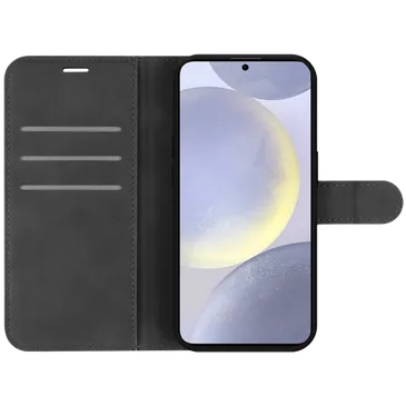 Just in Case Pu-Leder Book Hülle Schwarz Samsung Galaxy S24+