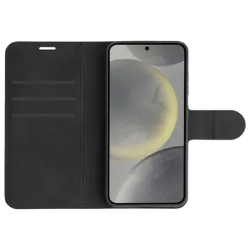 Just in Case Pu-Leder Book Hülle Schwarz Samsung Galaxy S25+