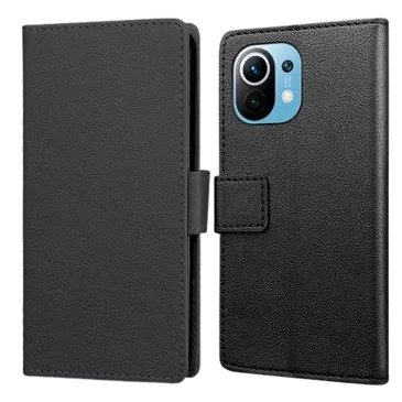 Just in Case PU-leder Book Case Schwarz Xiaomi Mi 11