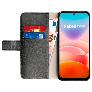Just in Case PU-Leder Book Hülle Schwarz Xiaomi Redmi 17 4G/5G