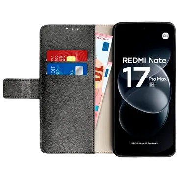 Just in Case PU-Leder Book Hülle Schwarz Xiaomi Redmi Note 17 Pro Max 5G