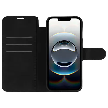 Just in Case PU-Leder Premium Book Hülle Schwarz Apple iPhone Air