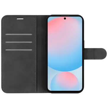 Just in Case Pu-Leder Premium Book Hülle Schwarz Samsung Galaxy S24 FE