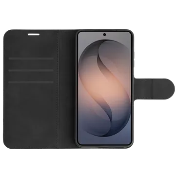 Just in Case PU-Leder Premium Book Hülle Schwarz Samsung Galaxy S26 FE