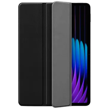 Just in Case Smart PU-Leder Book Hülle Schwarz Xiaomi Pad 7/Pad 7 Pro