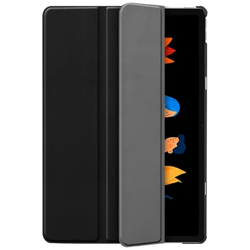 Just in Case Smart Tri-Fold Book Hülle Schwarz Lenovo Idea Tab Plus