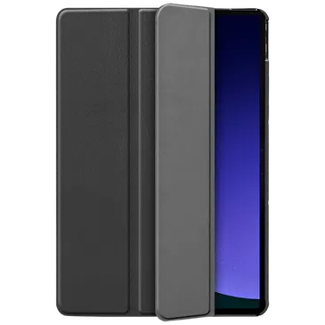 Just in Case Smart Tri-Fold PU-Leder Book Hülle Schwarz Samsung Galaxy Tab S9/S9 FE/S10 FE/S10 Lite