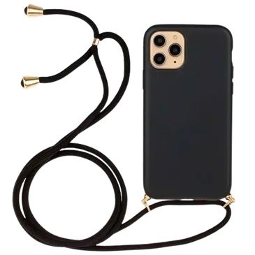 Just in Case TPU Back Cover Mit Schnur Schwarz Apple iPhone 13 Pro Max