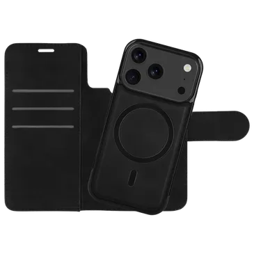 Just in Case Herausnehmbare PU-Leder Book Hülle Schwarz Apple iPhone 17 Pro