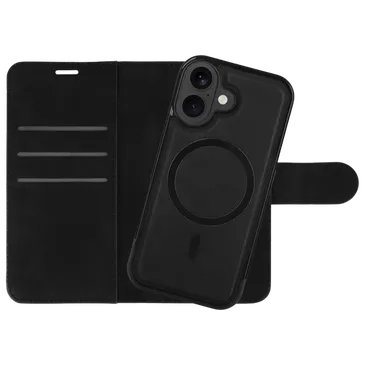 Just in Case Herausnehmbare PU-Leder Book Hülle Schwarz Apple iPhone 17