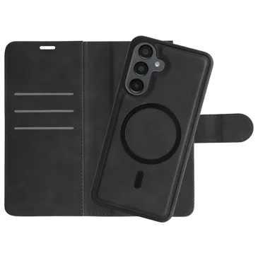 Just in Case Herausnehmbare PU-Leder Book Hülle Schwarz Samsung Galaxy S26+