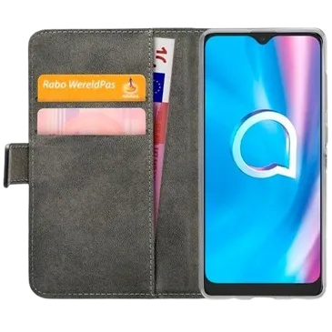 Mobilize Pu-Leder Book Hülle Schwarz Alcatel 1Se (2020)