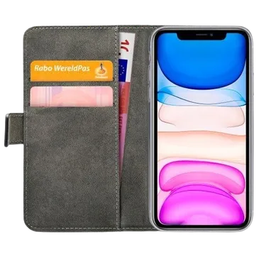 Mobilize Pu-Leder Book Hülle Schwarz Apple iPhone 11