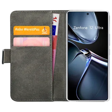 Mobilize Pu-Leder Book Hülle Schwarz Asus Zenfone 12 Ultra