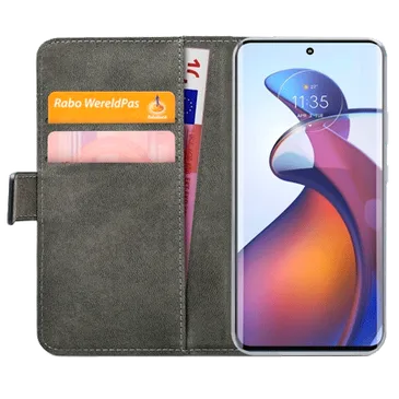 Mobilize Pu-Leder Book Hülle Schwarz Motorola Edge 30 Fusion