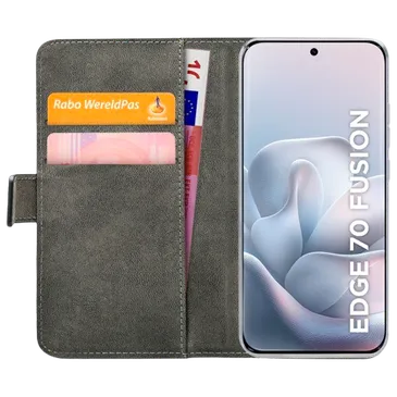 Mobilize PU-Leder Book Hülle Schwarz Motorola Edge 70 Fusion
