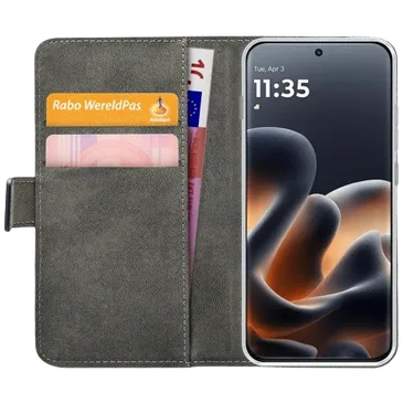 Mobilize PU-Leder Book Hülle Schwarz Motorola Edge 70 Pro