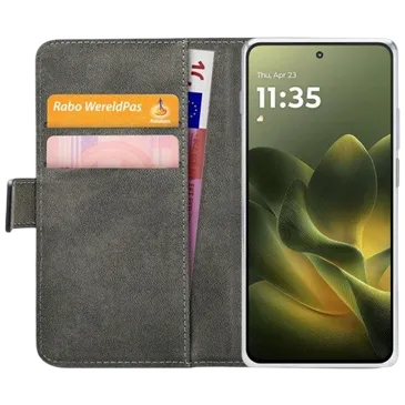 Mobilize PU-Leder Book Hülle Schwarz Motorola Edge 70