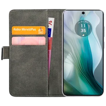 Mobilize Pu-Leder Book Hülle Schwarz Motorola Moto E14